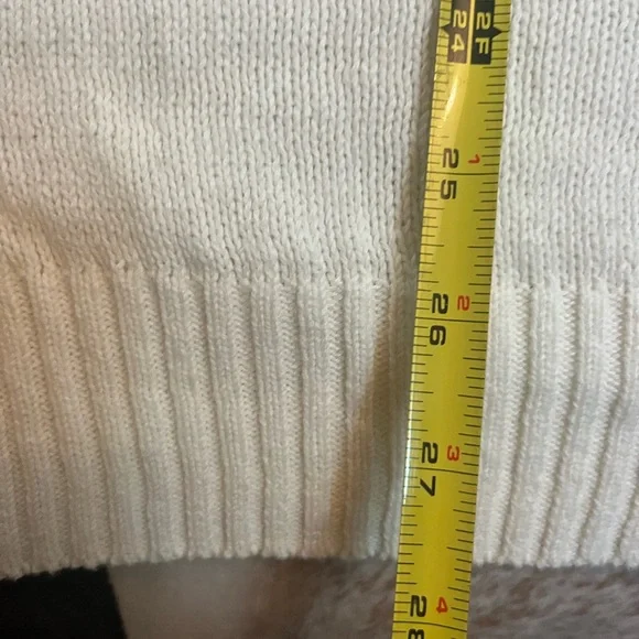 J. Crew Linen White Nautical Coastal Prep Nautical Martha’s Vineyard Sweater M - Picture 6 of 6